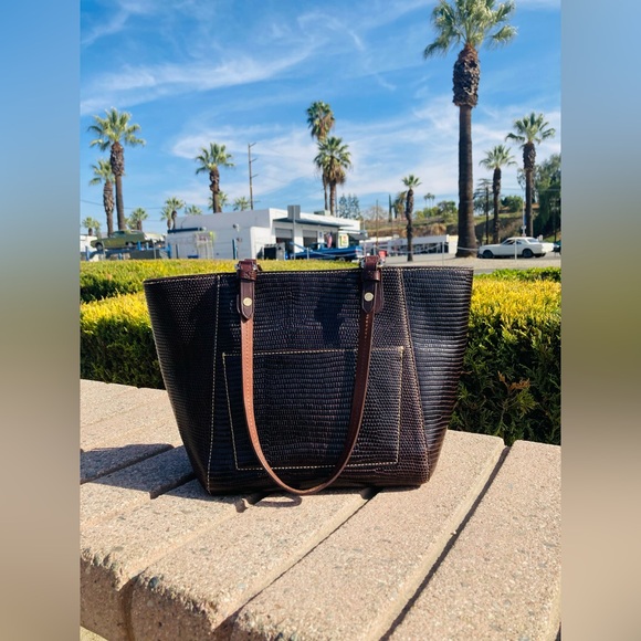 Dooney & Bourke Python Embossed Leather Tote - Picture 5 of 11